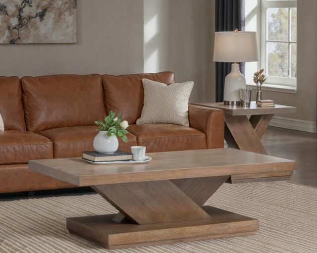 Magnussen Home® Lansbury Antique Wheat Rectangular End Table-1