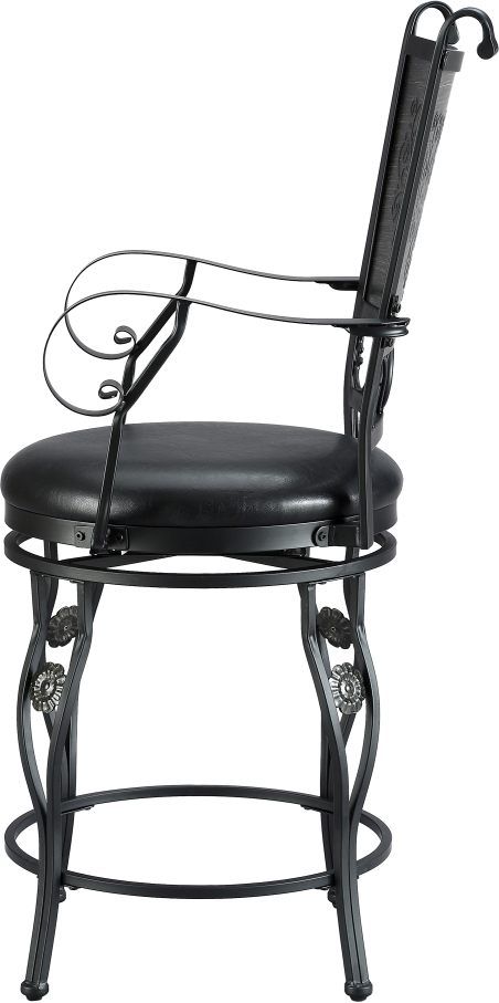 Powell® Lina Big and Tall Black Counter Stool-2
