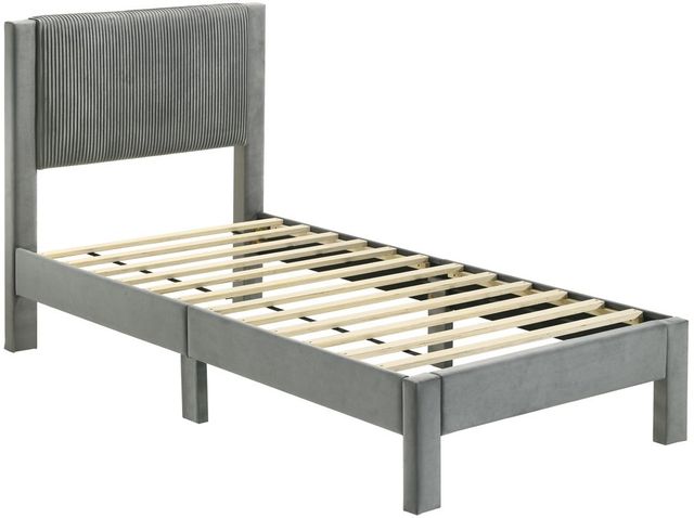 Crown Mark Lucia Light Gray Twin Platform Bed-3