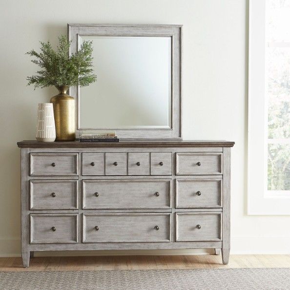 clairfield tobacco dresser Liberty Furniture Heartland Antique White/Tobacco Dresser | Sell A Cow