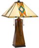 Cal® Lighting & Accessories Tiffany Wood/Yellow Table Lamp-0