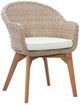 John Thomas Furniture® Parks Biscayne 5-Piece Beige/Brown Aluminum/Teak/Wicker Outdoor Bucket Chair-0