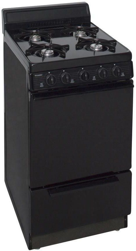 Premier 20" Black Freestanding Gas Range-1
