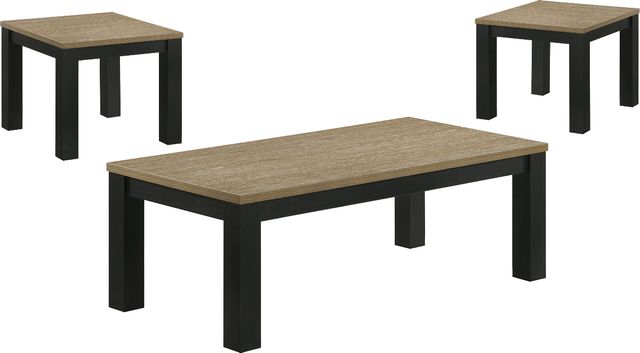 Crown Mark Theo 3-Piece Natural Cocktail Table Set-0