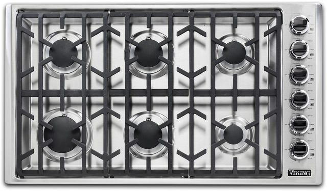 Viking®  5 Series 36" Stainless Steel Liquid Propane Cooktop-0