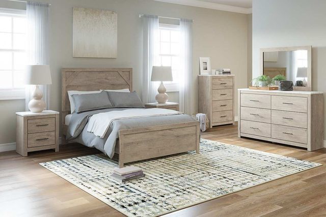 Signature Design by Ashley® Senniberg 2-Piece Light Brown/White Queen Panel Bed Set-3