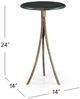 Bassett Mirror Milo Green Accent Table with Iron Base-3