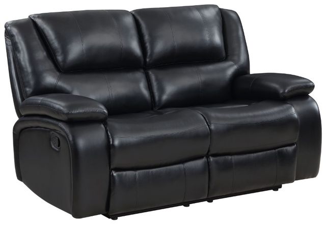 Coaster® Camila Black Manual Reclining Loveseat-0