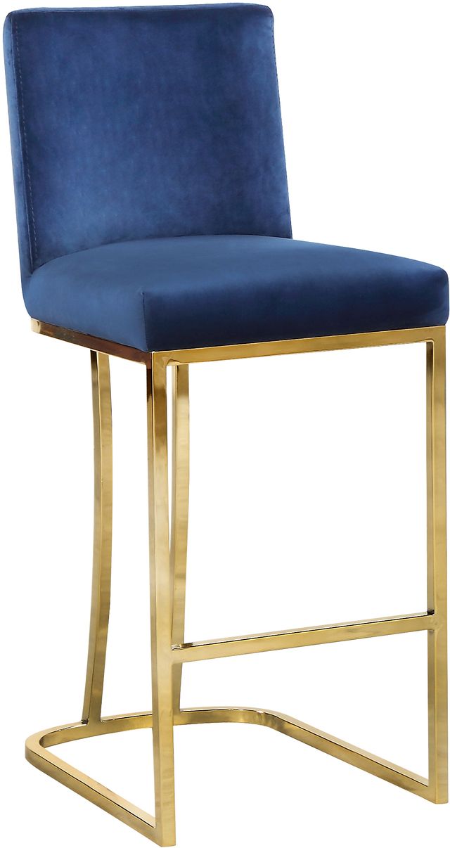 Meridian Furniture Heidi Navy Velvet Counter Stool-0
