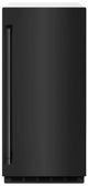 ZLINE Touchstone 15" 75 lbs. Black Stainless Steel Door Clear Cube Ice Maker with Drain Pump-0