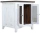 International Furniture Direct Pueblo Brown End Table with White Base-3