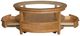 Magnussen Home® Durant Honey Brown Cocktail Table with Casters-1