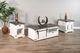 Sunny Designs™ French Country Brown End Table with White Base-1