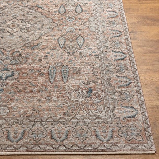 Surya Carlisle Cream/Medium Brown 4'x6' Area Rug-1