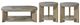 Liberty Furniture Affinity 3-Piece Gray Optional Occasional Table with Dusty Taupe Set-2