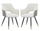 A & B Home Venera 2-Piece White Dining Chair Set-0