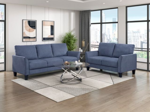 Homelegance® Aliana Blue Loveseat-1