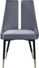 Meridian Furniture Sleek Grey Velvet Dining Chair-2