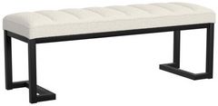 Coaster® Mesa Vanilla Boucle Upholstered Accent Bench