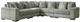 Signature Design by Ashley® Lindyn 5-Piece Fog L-Shape Sectional-0