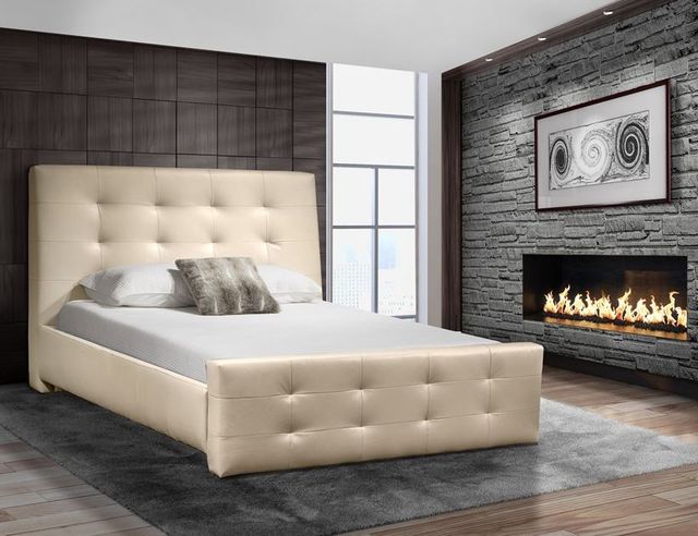 Fornirama 265 Queen Complete Upholstered Panel Bed-2