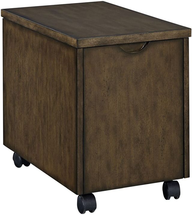 homestyles® Xcel Brown Desk with Hutch and File Cabinet-1