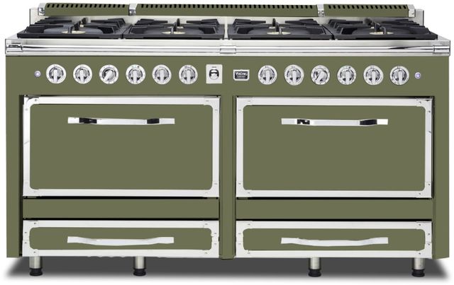 Viking® Tuscany 66" Cypress Green Dual Fuel Pro-Style Dual Fuel Natural Gas Range-0