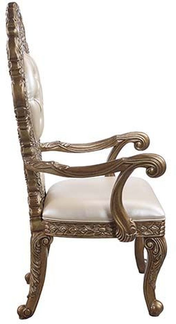 ACME Furniture Constantine 2-Piece Brown/Gold Arm Chair Set-3