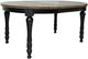 Jofran Inc. Madison County Brown Round to Oval Dining Table with Vintage Black Base-0