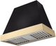 AGA Euclid 36" Black Wall Mounted Range Hood with Polished Brass Trim-0