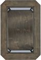 Null Furniture St. Augustine Glass Top Rectangular Cocktail Table with Bronze/Weathered Pine Base -1