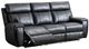 Mazin Furniture Carnegie Black Manual Reclining Sofa-1