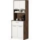Armoire Myro  - Noyer naturel et blanc de South Shore-1