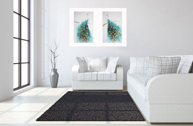 Classy Living 2-Piece Opulent Peacock Wall Art Set-1