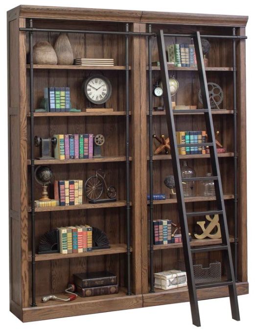Martin Furniture Avondale 2-Piece Weathered Oak Bookcase-0