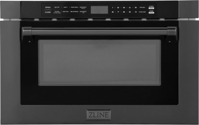 ZLINE 1.2 cu. ft. Black Stainless Steel Built-in Microwave Drawer -0