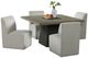 Elements International Jemma 5-Piece Beige/Espresso Dining Table Set-0