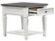 Liberty Furniture Allyson Park Charcoal Drawer End Table with Wire Brushed White Base-1