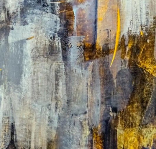 Classy Art Blue/Yellow Abstract Wall Art-1