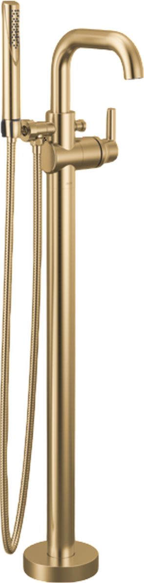 Delta Trinsic® Champagne Bronze Floor Mount Tub Filler-0