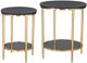 Zuo® Modern Koper 2-Piece Black/Gold Coffee Table Set-1