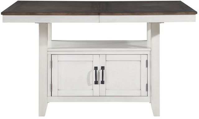 New Classic® Home Furnishings Richland White Counter Height Dining Table with Brown Top -2