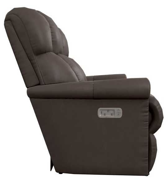 La-Z-Boy® Pinnacle Umber Leather Power Wall Reclining Loveseat with Headrest and Lumbar-3