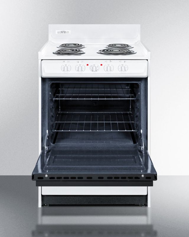 Summit® 24" White Electric Freestanding Range-1