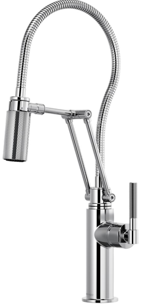 Brizo Litze® Polished Chrome Articulating Faucet with Finished Hose-0