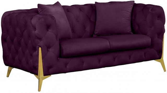 Meridian Furniture Kingdom Purple Velvet Loveseat-0