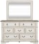 Liberty Furniture Abbey Park 5-Piece Antique White/Weathered Brown California King Upholstered Sleigh Bed Set-3