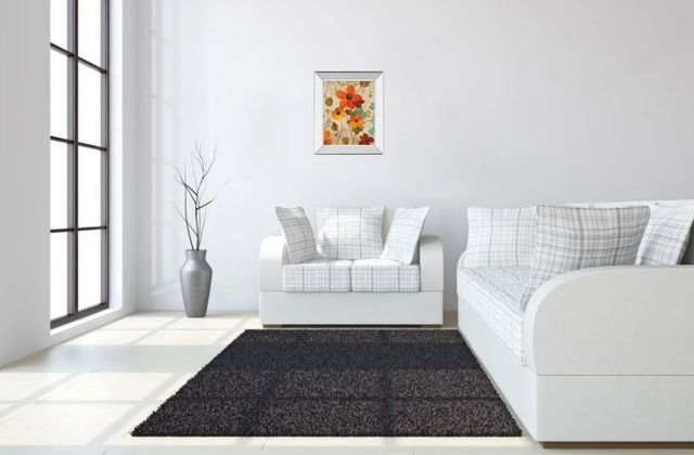 Classy Art Vibrant Embroidery IIl by Silvia Vassileva Mirror Framed Wall Art-2
