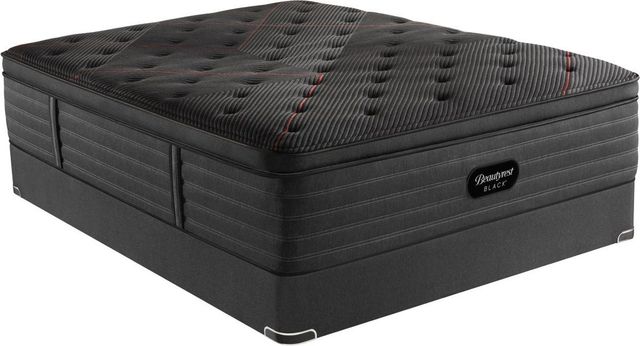 Beautyrest Black® C-Class Innerspring Pillow Top Plush Queen Mattress and Standard Foundation-0