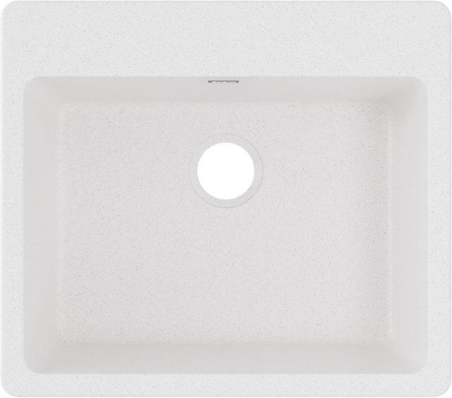Elkay Quartz Classic® White 25" x 22" x 9-1/2" Single Bowl Drop-In Sink-1